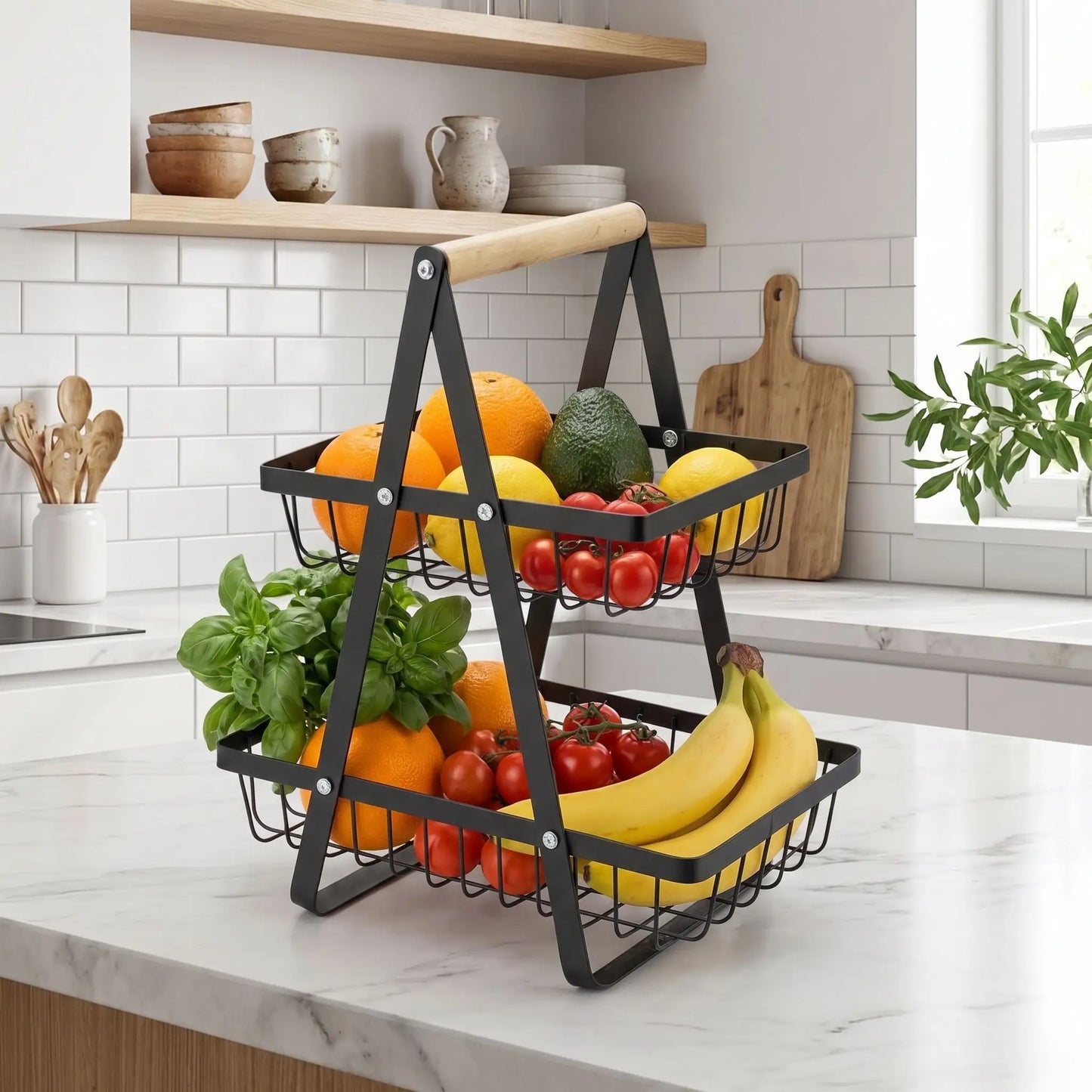 corbeille a fruit sur comptoir