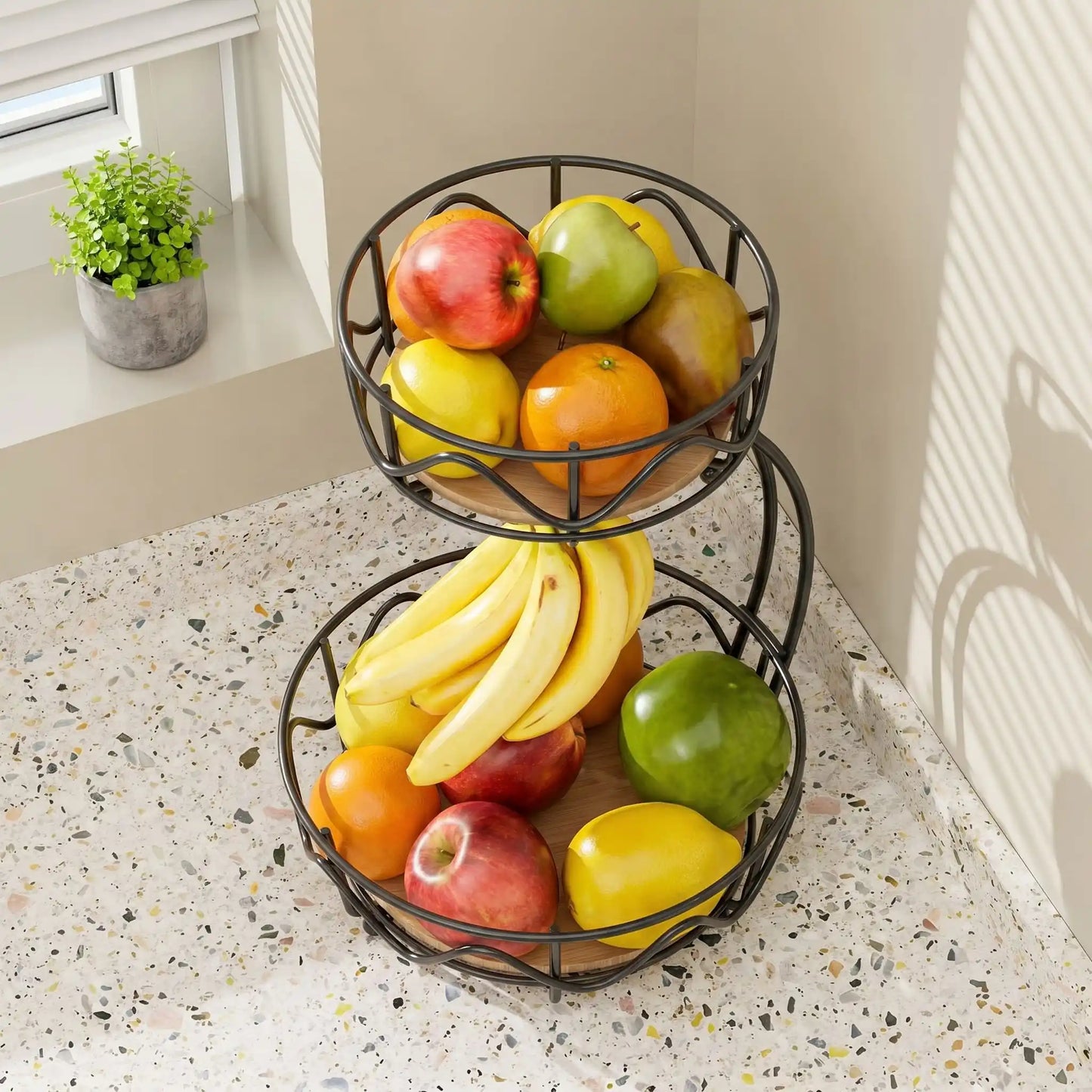 corbeille a fruits deux niveaux