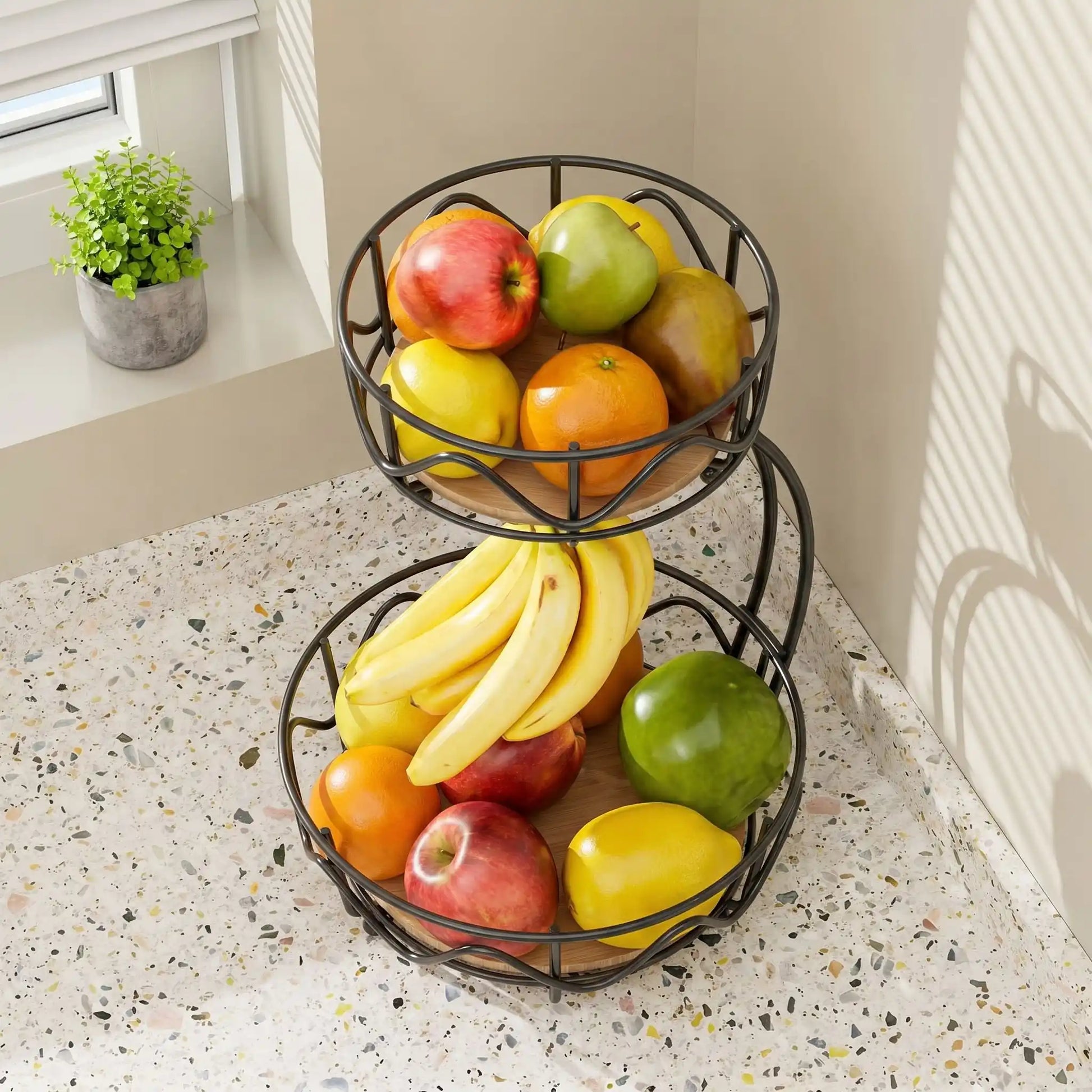 corbeille a fruits deux niveaux