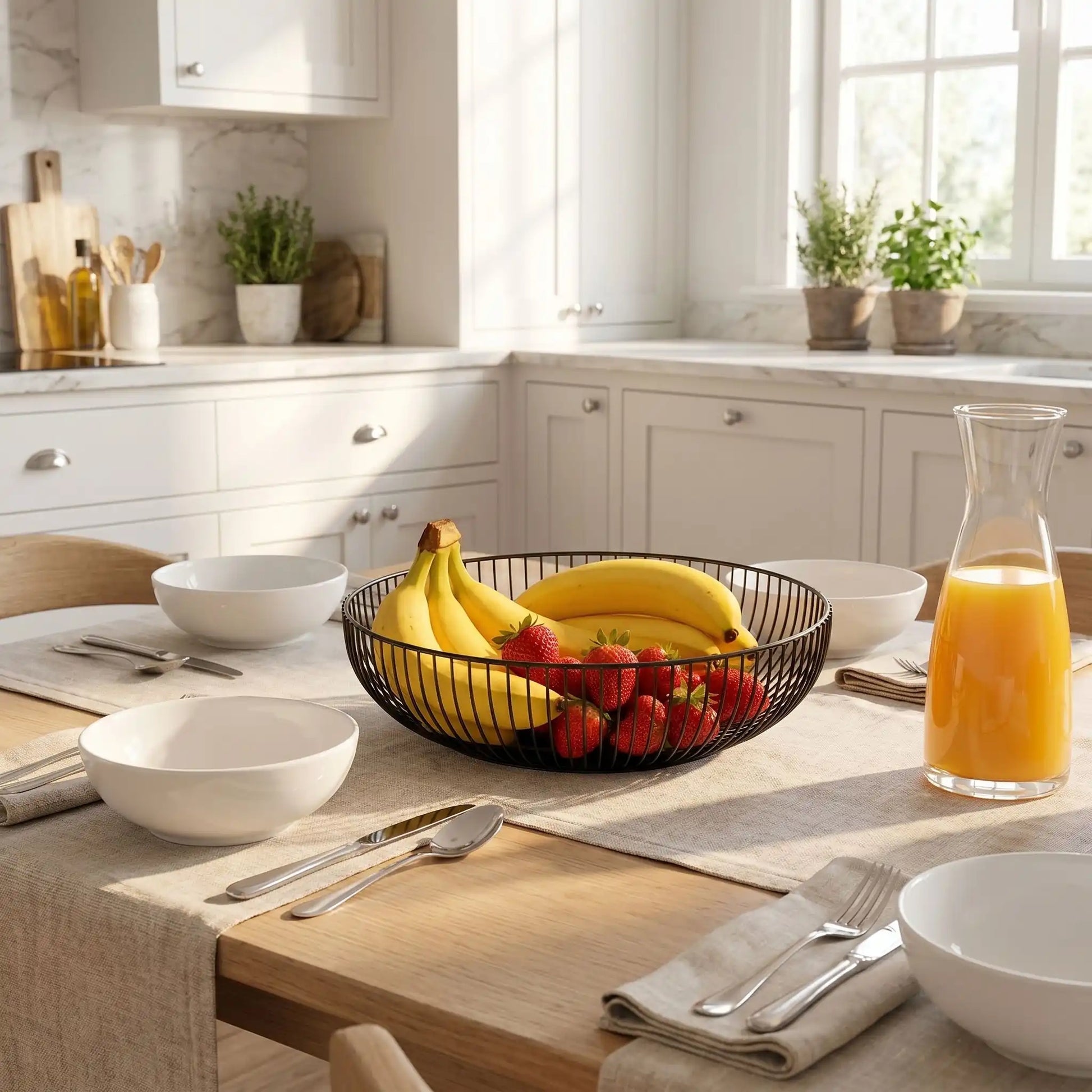 corbeille de fruit couleur noir
