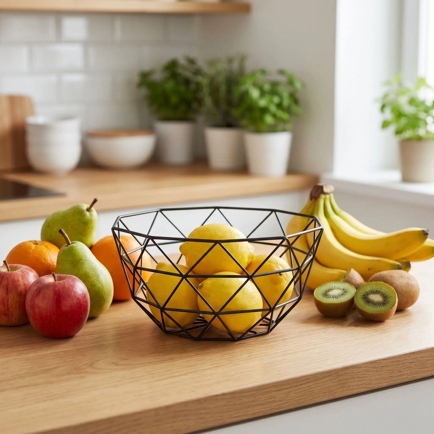 corbeille de fruit sur comptoir