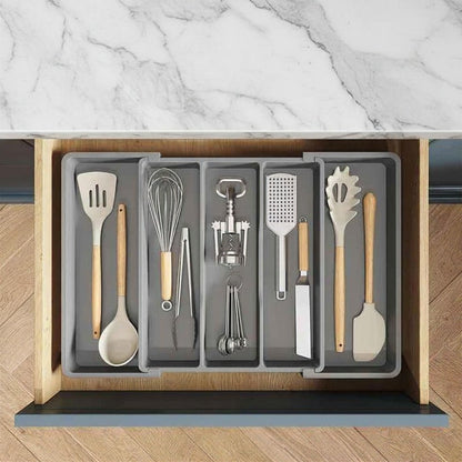 range couvert pour tiroir gris